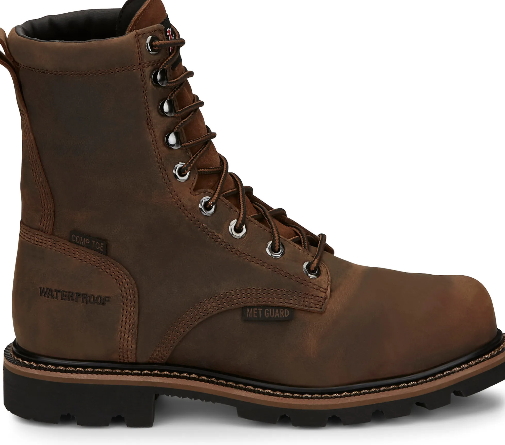 Justin Boots Pulley 8" Waterproof Comp Toe Hickory Online
