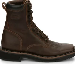 Justin Boots Pulley 8" Work Aged Bark Sale