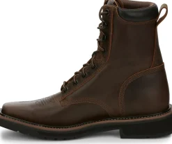 Justin Boots Pulley 8" Work Aged Bark Sale