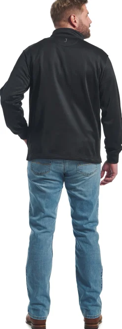 Justin Boots Quarter Zip Fleece Pullover Heather Black Sale
