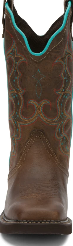 Justin Boots Raya 12" Western Boot Brown Outlet