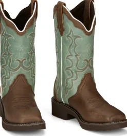 Justin Boots Raya 12" Western Boot Distressed Brown Sale