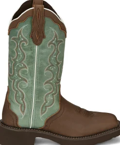 Justin Boots Raya 12" Western Boot Distressed Brown Sale