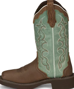 Justin Boots Raya 12" Western Boot Distressed Brown Sale