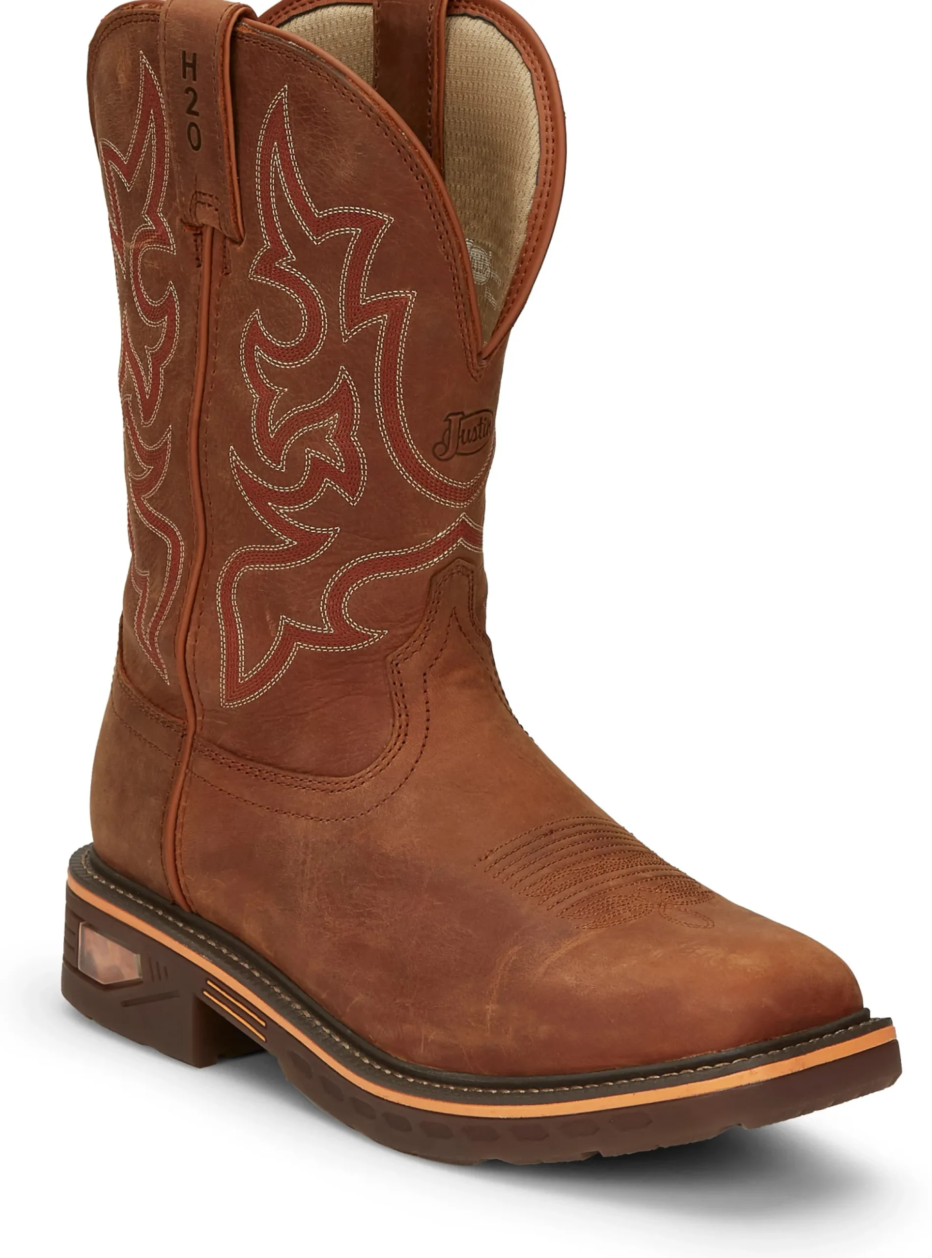 Justin Boots Resistor 11" Waterproof Russet Best
