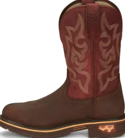 Justin Boots Resistor 11" Waterproof Nano Comp Toe Whiskey New