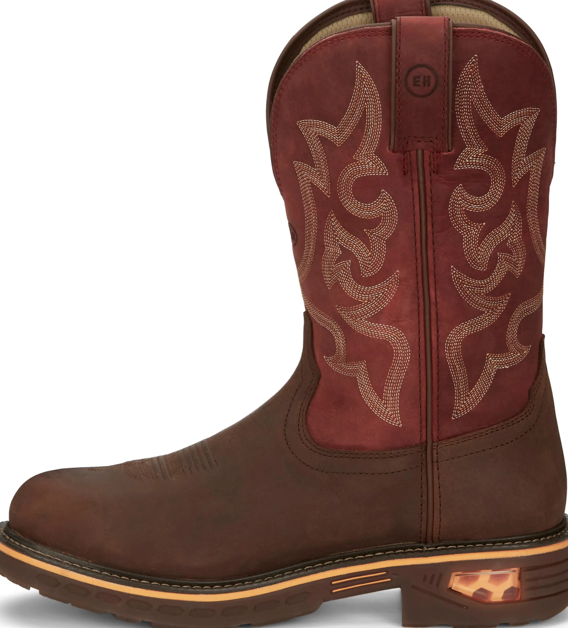 Justin Boots Resistor 11" Waterproof Nano Comp Toe Whiskey New