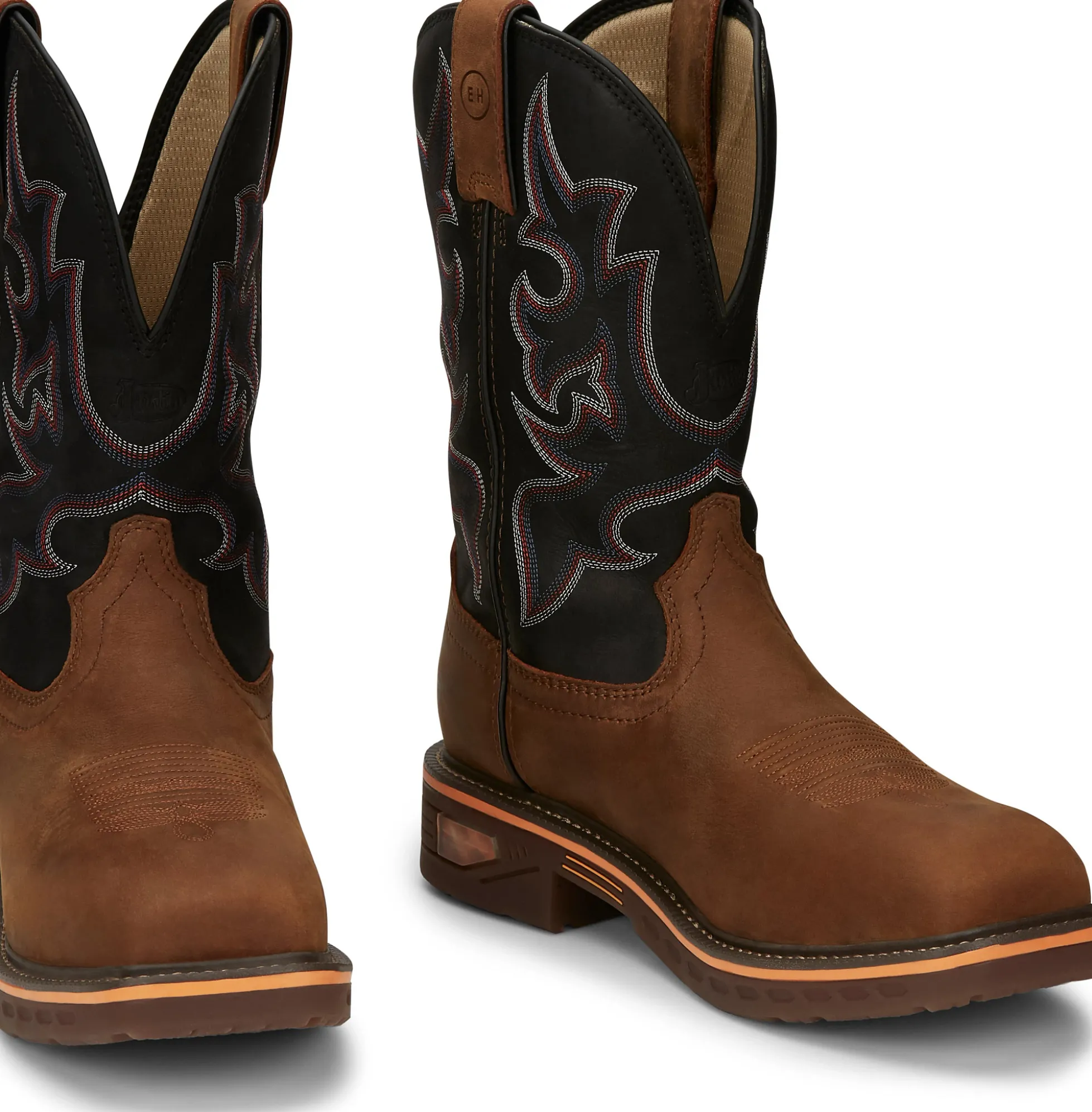 Justin Boots Resistor 11" Waterproof Nano Comp Toe Rustic Outlet