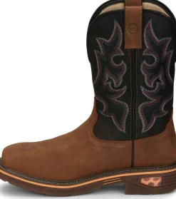 Justin Boots Resistor 11" Waterproof Nano Comp Toe Rustic Outlet
