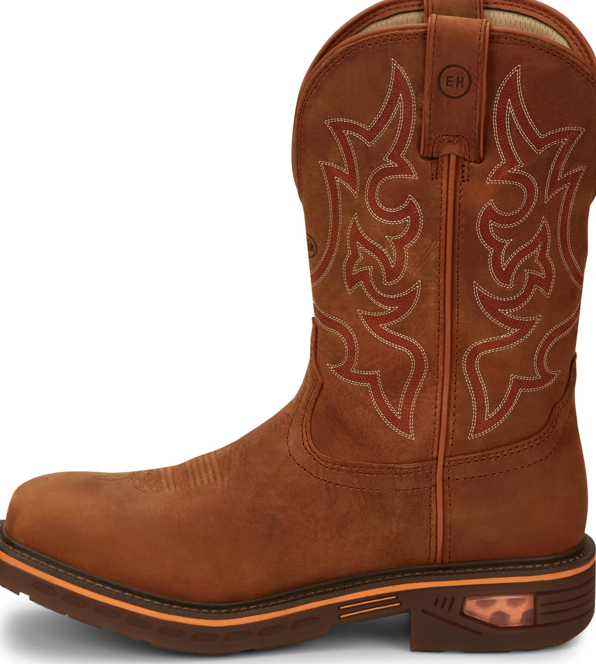 Justin Boots Resistor 11" Waterproof Nano Comp Toe Russet New