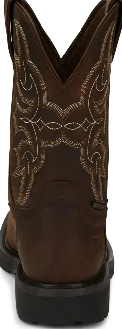 Justin Boots Ricochet 10" Waterproof Comp Toe Walnut Hot