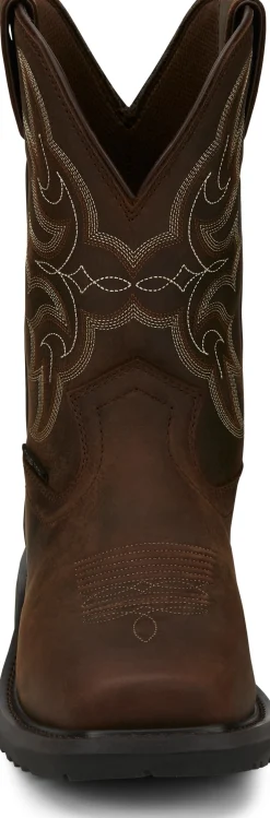 Justin Boots Ricochet 10" Waterproof Comp Toe Walnut Hot