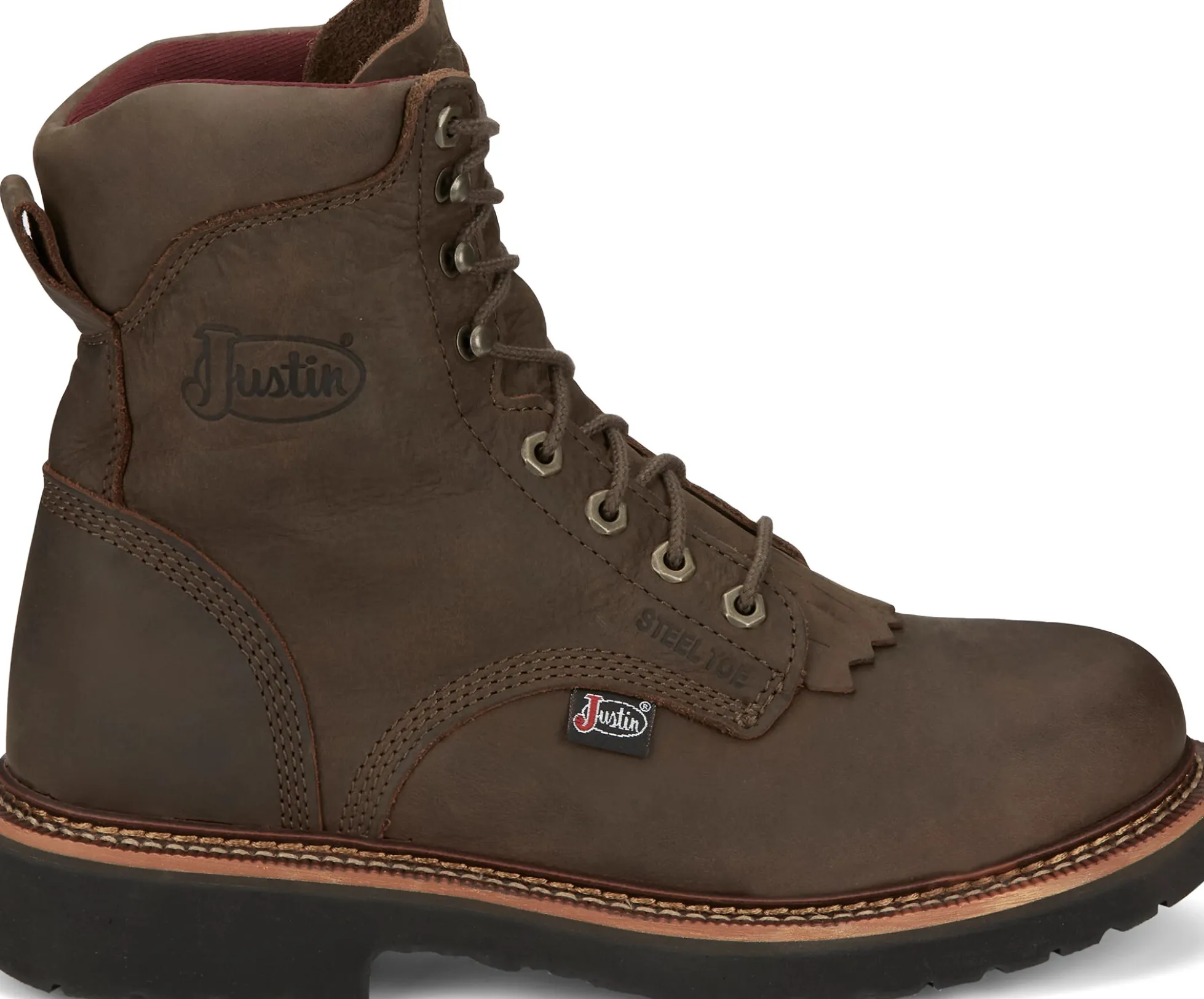 Justin Boots Rivot 8" Lace Up Hickory Brown Online