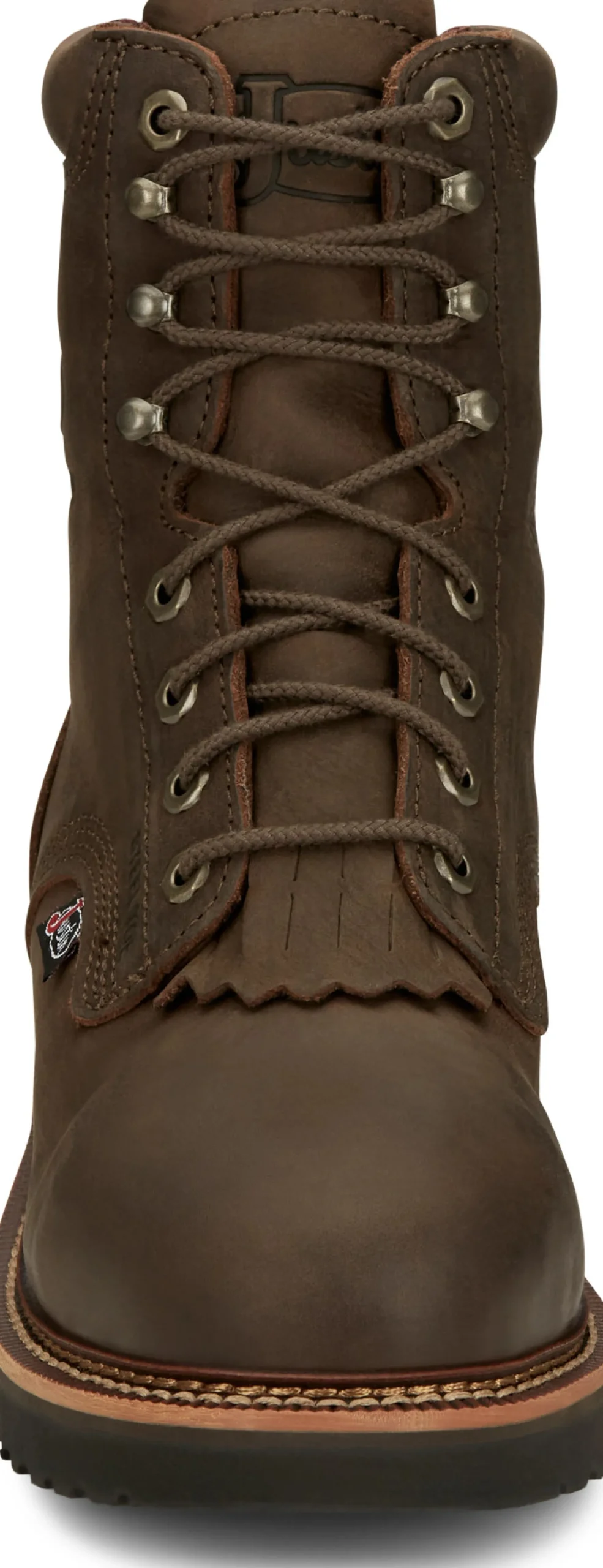 Justin Boots Rivot 8" Waterproof Steel Toe Hickory Brown Discount