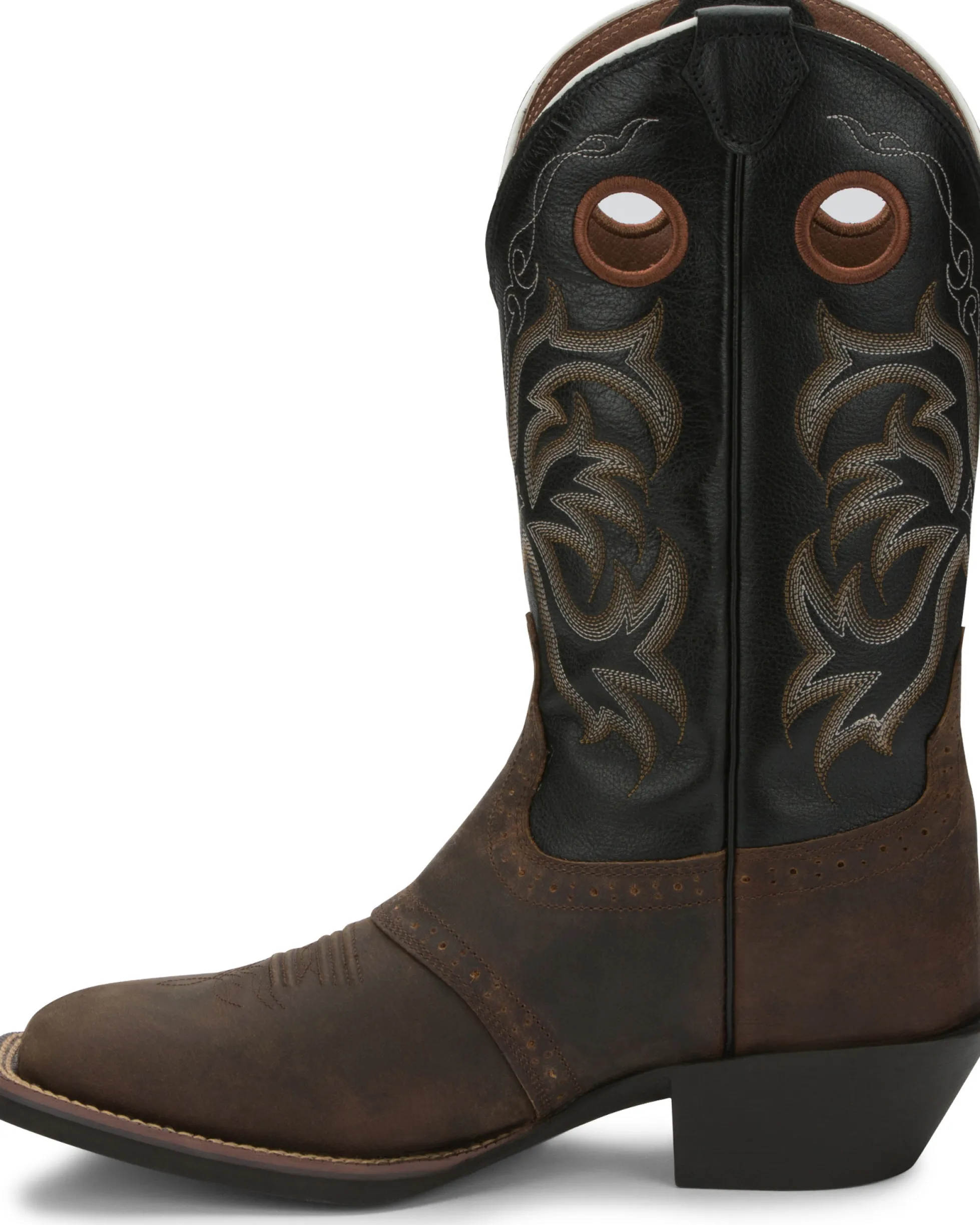Justin Boots Rolliker 12" Western Dark Cocoa New