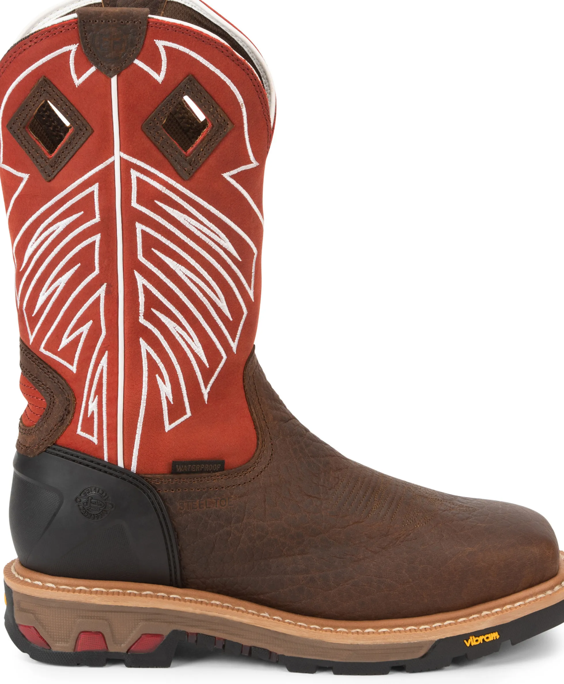 Justin Boots Roughneck 12" Waterproof Steel Toe Walnut Online