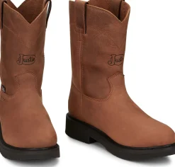 Justin Boots Round-Up 10” Steel Toe Aged Bark Sale