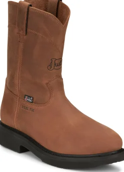 Justin Boots Round-Up 10&rdquo; Steel Toe Aged Bark Sale