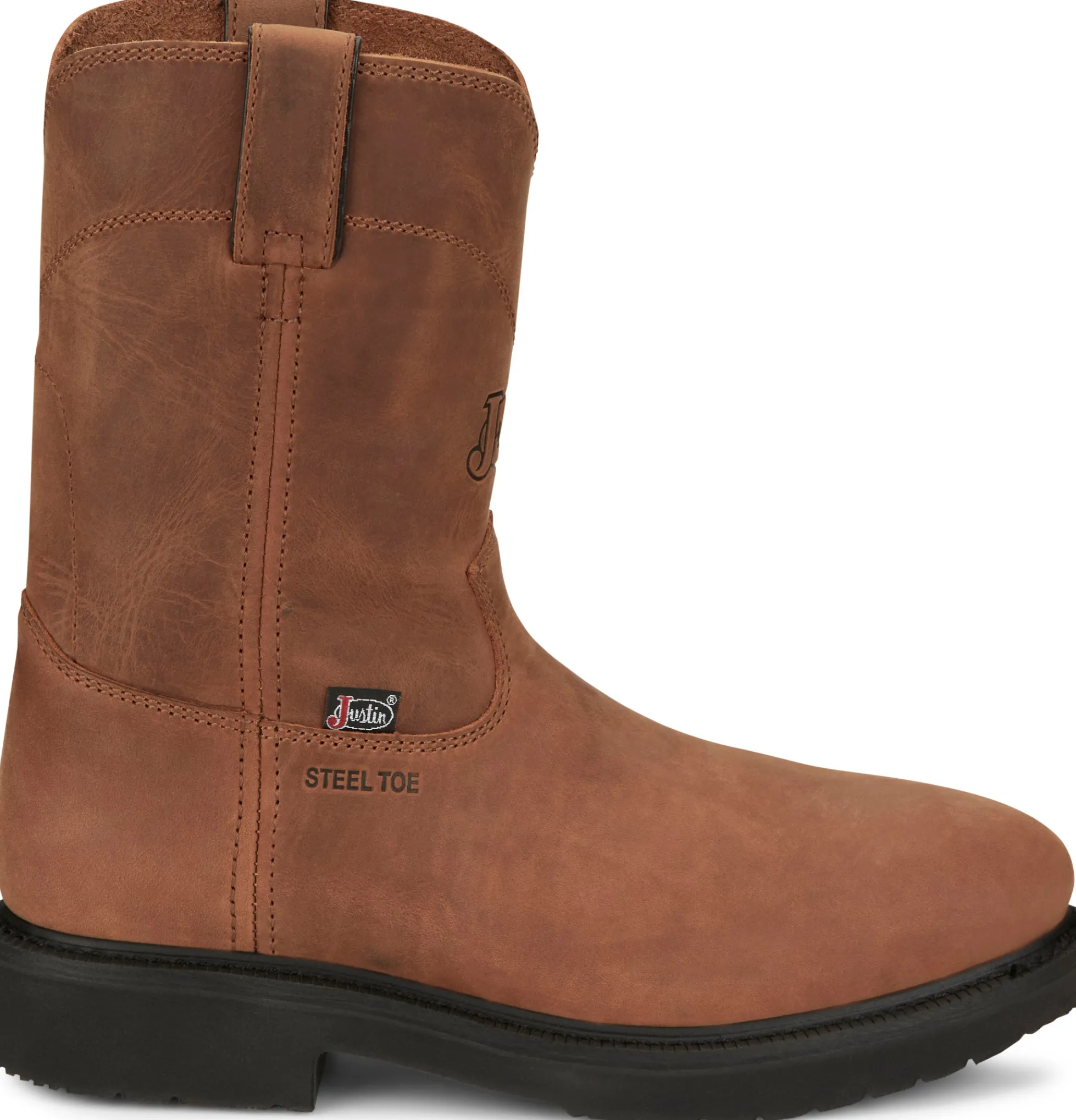 Justin Boots Round-Up 10” Steel Toe Aged Bark Sale