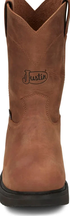 Justin Boots Round-Up 10” Steel Toe Aged Bark Sale