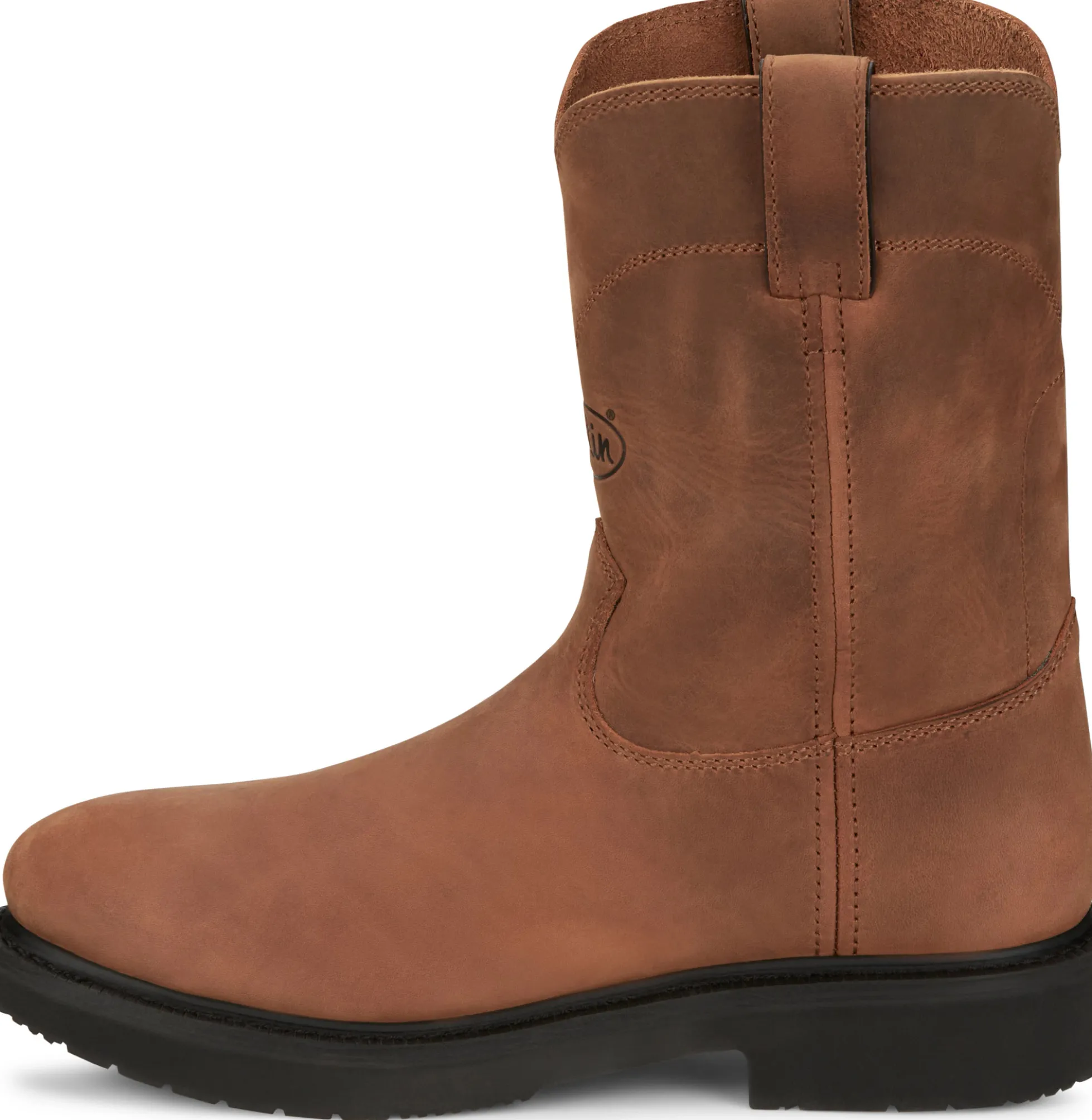 Justin Boots Round-Up 10” Steel Toe Aged Bark Sale