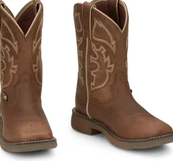 Justin Boots Rush Junior Kids Cowboy Boot Brown Online
