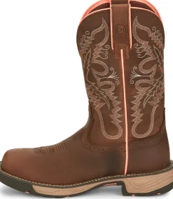 Justin Boots Rush 11" Composite Toe Waterproof Work Boot Rural Chocolate Clearance