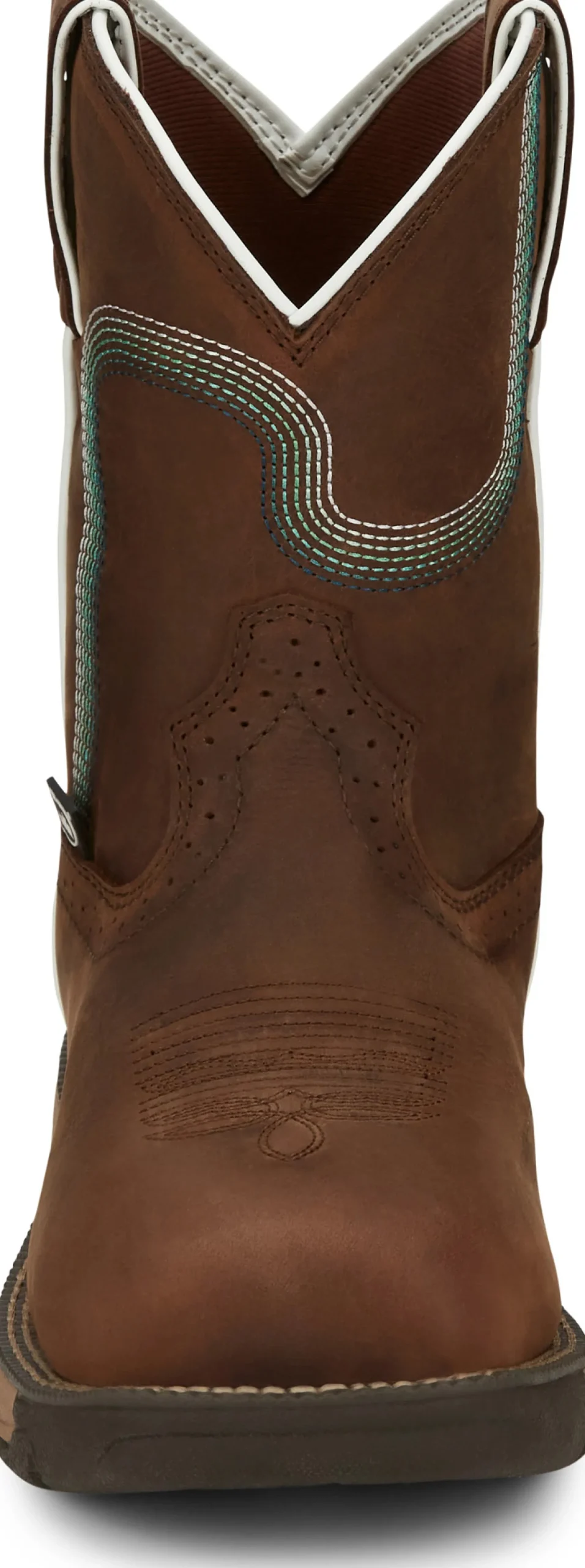 Justin Boots Rush 8" Composite Toe Waterproof Work Boot Pine Chocolate Outlet