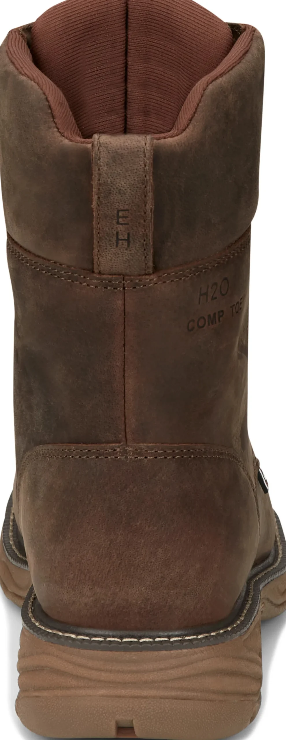 Justin Boots Rush 8" Lace UP Nano Comp Toe Waterproof Pecan Brown Hot
