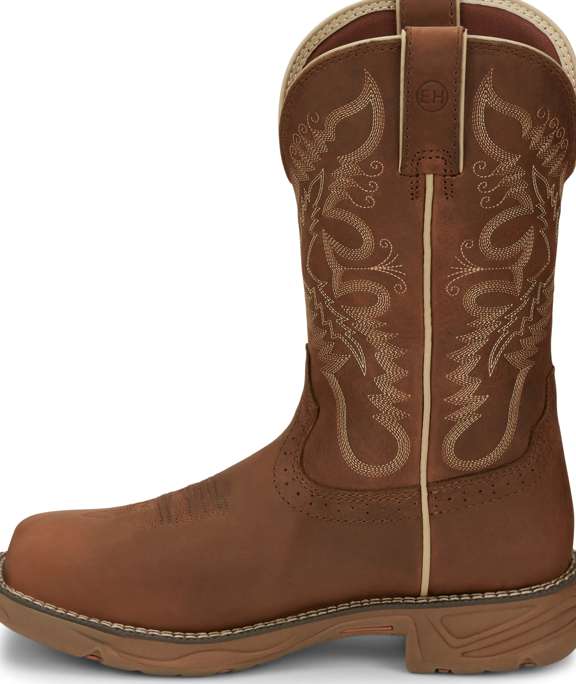 Justin Boots Rush 11" Nano Composite Toe Waterproof Work Boot Rustic Tan Outlet
