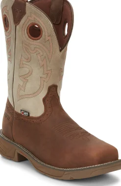 Justin Boots Rush 11" Waterproof Nano Comp Toe Rust Discount