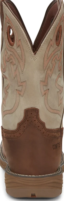Justin Boots Rush 11" Waterproof Nano Comp Toe Rust Discount