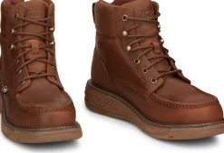 Justin Boots Rush 6" Waterproof Nano Comp Toe Brown Sale