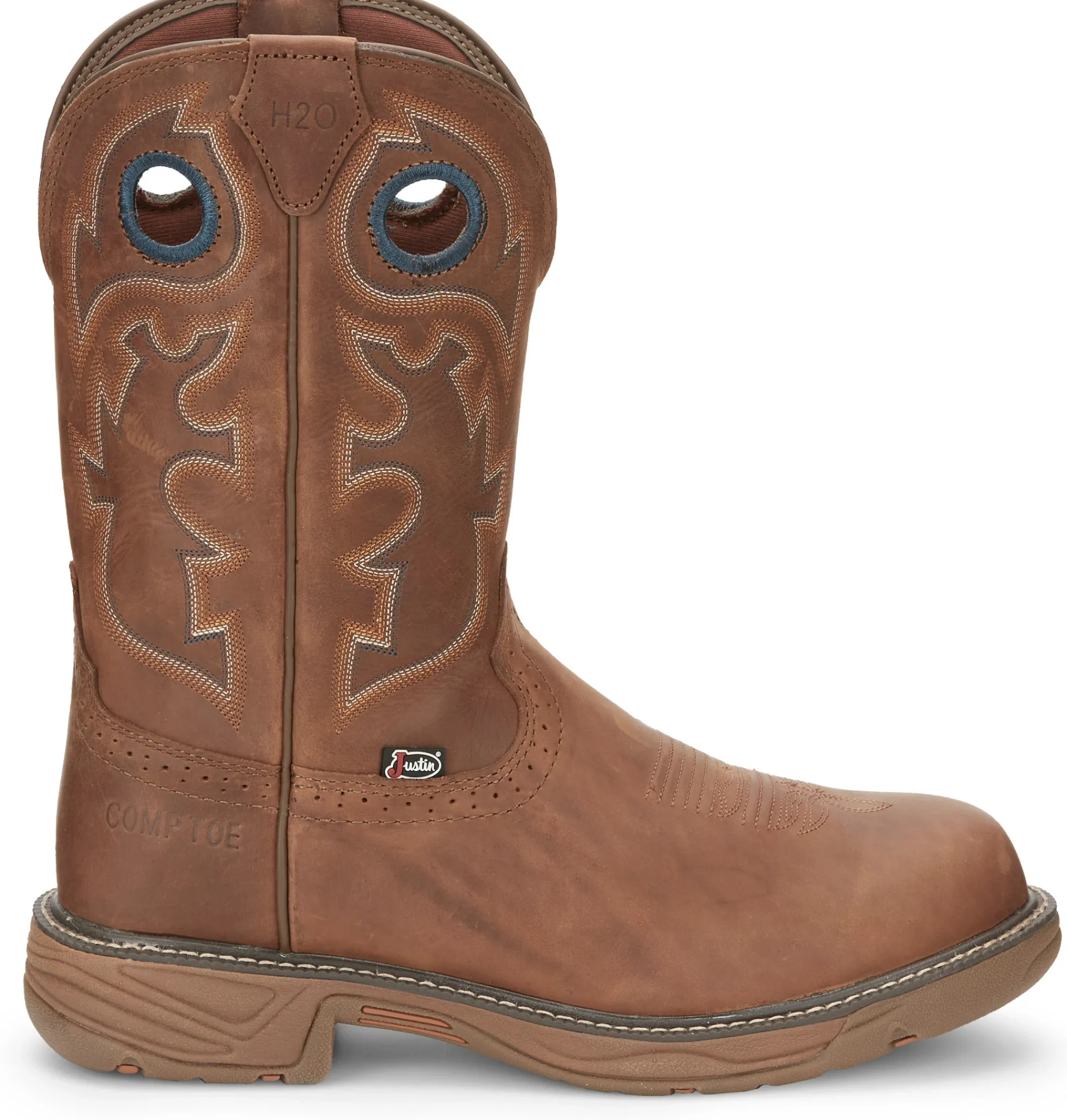 Justin Boots Rush 11" Waterproof Nano Comp Toe Barley Hot