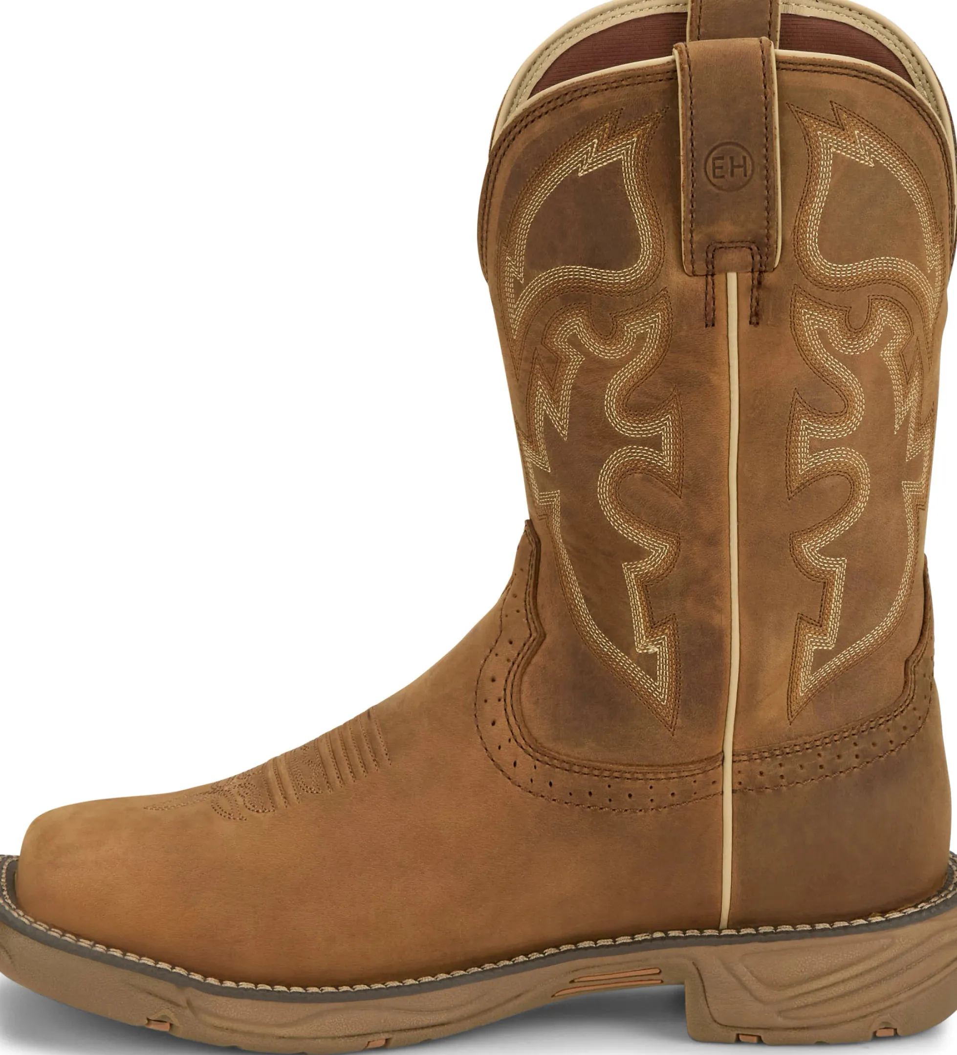 Justin Boots Rush 11" Waterproof Steel Toe Saddle Best
