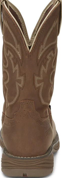 Justin Boots Rush 11" Waterproof Steel Toe Saddle New