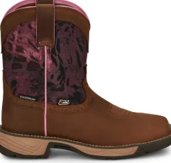 Justin Boots Rush 8" Waterproof Work Boot Harvest Brown Sale
