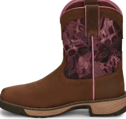 Justin Boots Rush 8" Waterproof Work Boot Harvest Brown Sale