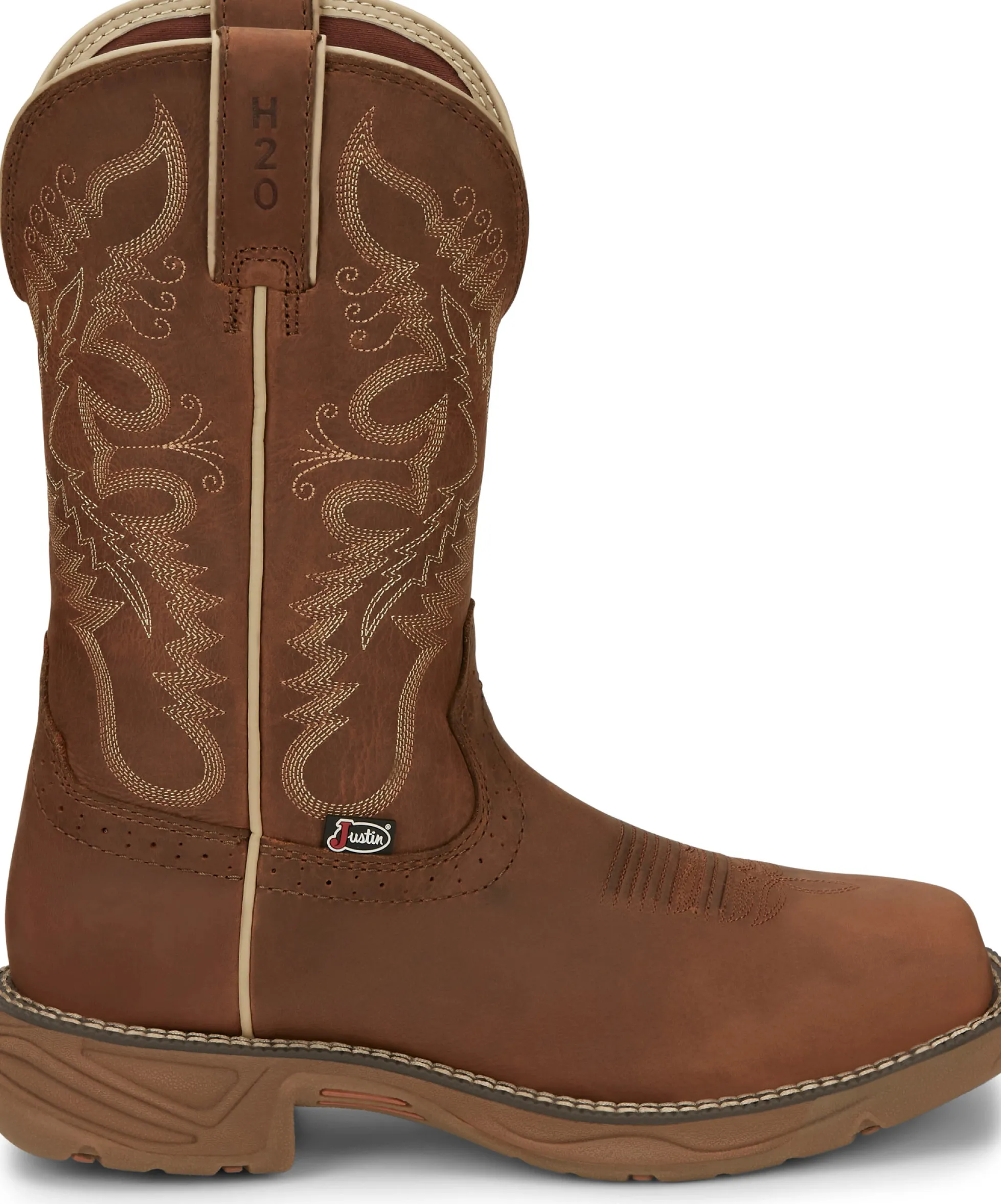 Justin Boots Rush 11" Women's Waterproof Work Boot Rustic Tan Sale