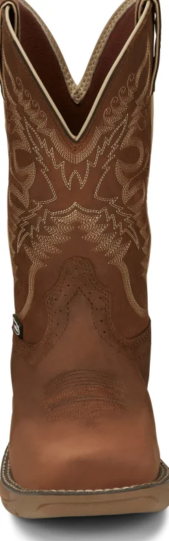 Justin Boots Rush 11" Women's Waterproof Work Boot Rustic Tan Sale