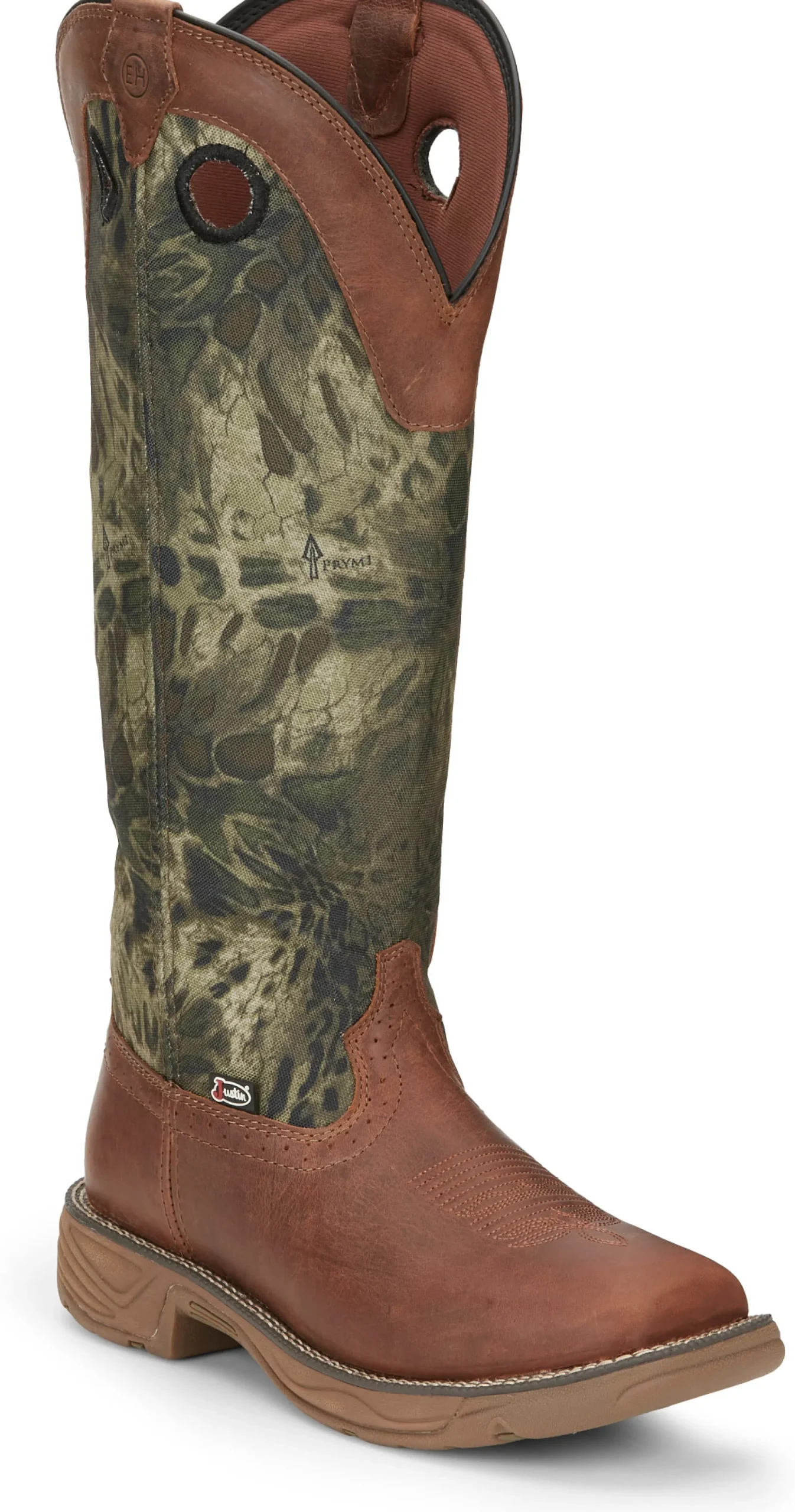 Justin Boots Rush Strike 17" Snake Resisting Russet Outlet