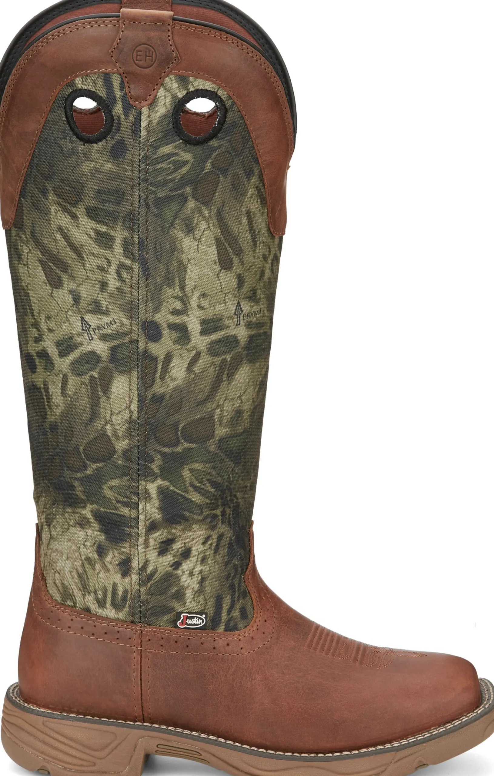 Justin Boots Rush Strike 17" Snake Resisting Russet Outlet