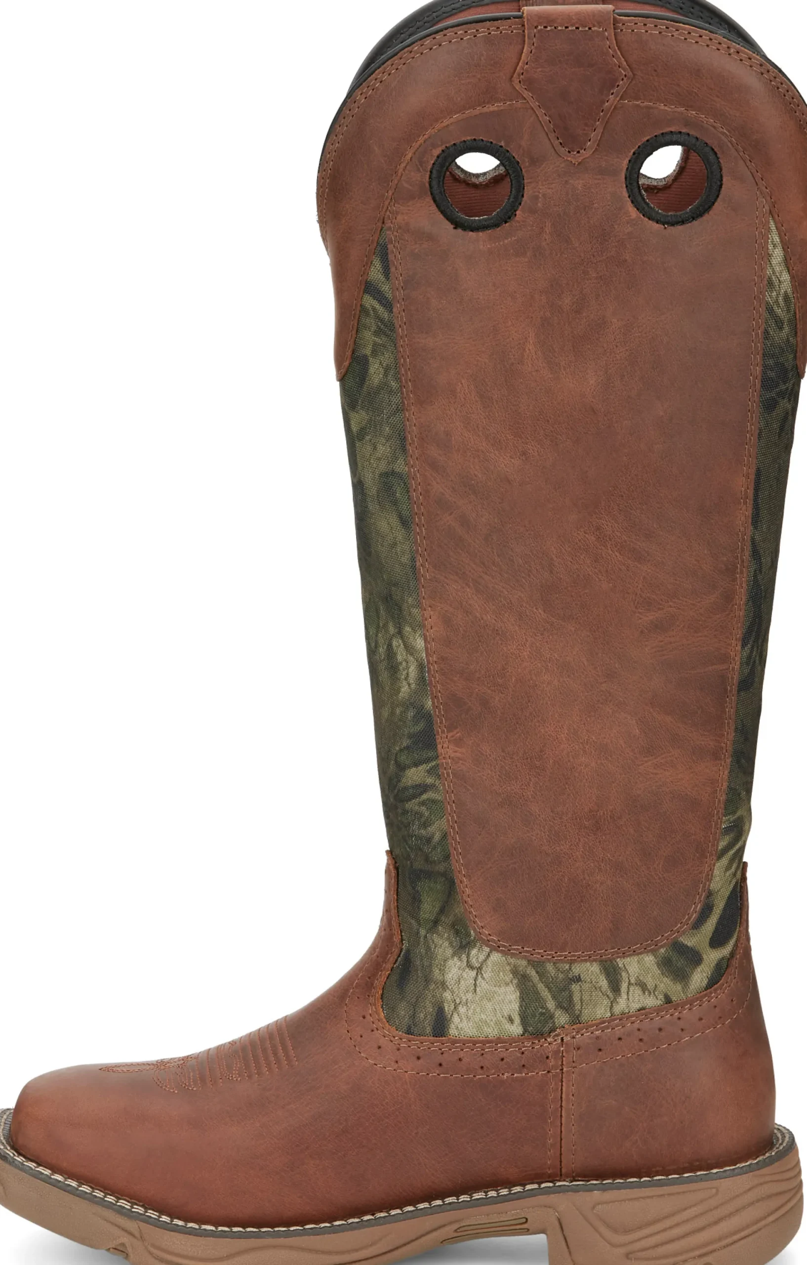 Justin Boots Rush Strike 17" Snake Resisting Russet Outlet