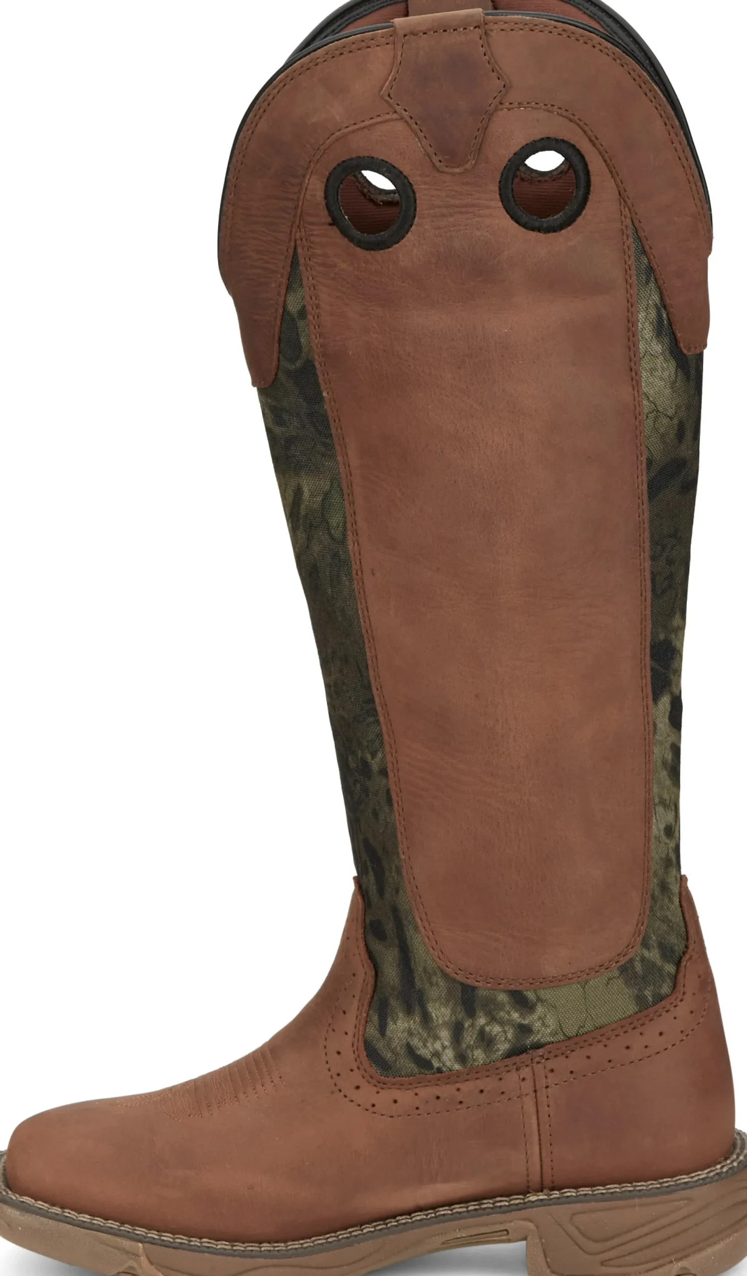 Justin Boots Rush Strike 17" Women'S Snake Resisting Boot Russett Clearance