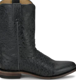 Justin Boots Stinson 10" Smooth Ostrich Roper Grey Vale Discount