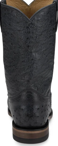 Justin Boots Stinson 10" Smooth Ostrich Roper Grey Vale Discount