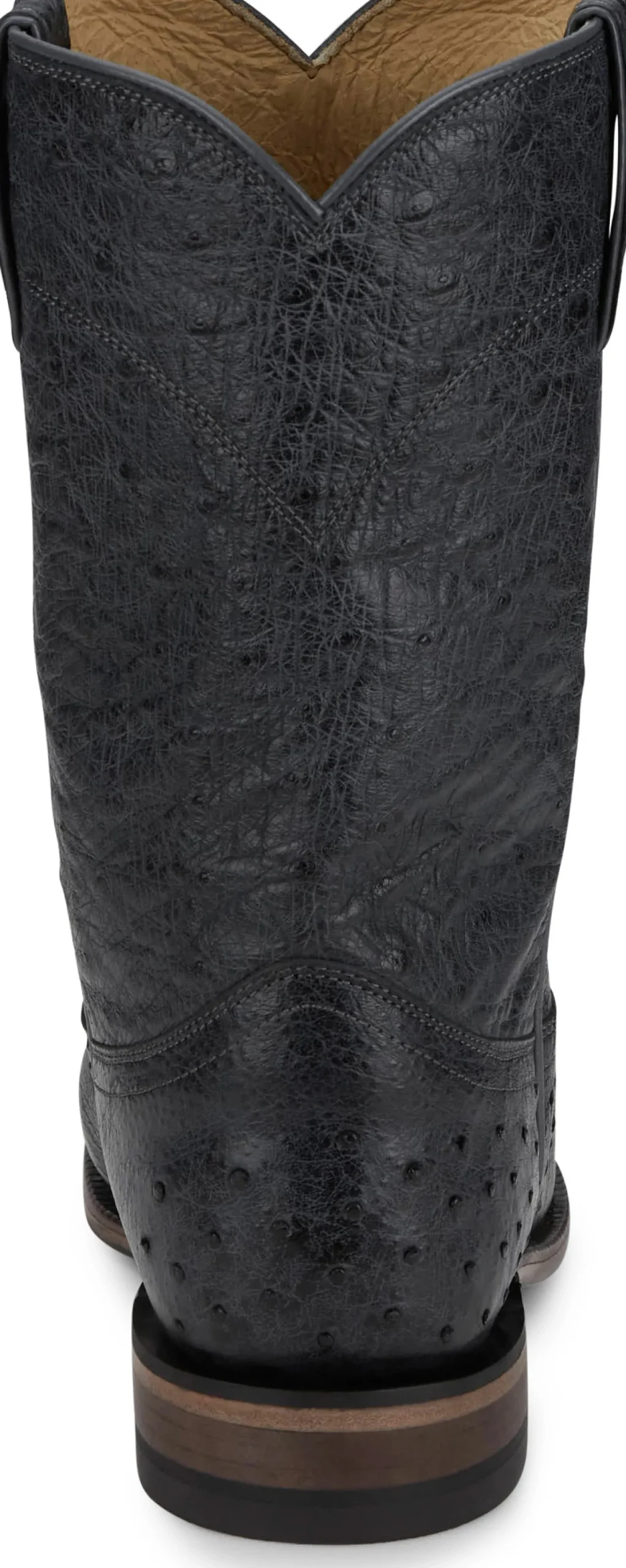 Justin Boots Stinson 10" Smooth Ostrich Roper Grey Vale Discount