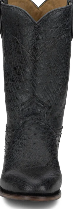 Justin Boots Stinson 10" Smooth Ostrich Roper Grey Vale Discount