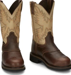 Justin Boots Superintendent 11" Steel Toe Golden Brown Hot