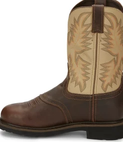 Justin Boots Superintendent 11" Steel Toe Golden Brown Hot